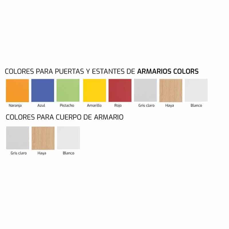 gama de colores armarios