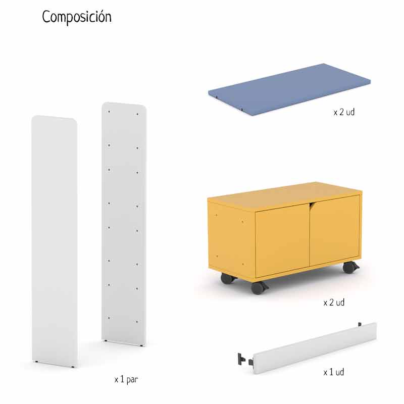 ESTANTERÍA MEDIA MODULAR ESAK.UNIT